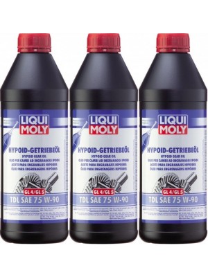 Liqui Moly 1407 Hypoid Getriebeöl TDL SAE 75W-90 GL4/GL5 3x 1l = 3 Liter