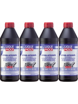 Liqui Moly 1407 Hypoid Getriebeöl TDL SAE 75W-90 GL4/GL5 4x 1l = 4 Liter