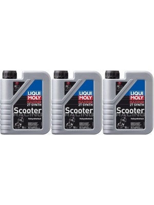 Liqui Moly 1053 Racing Scooter 2T Synth Motorrad Motoröl 3x 1l = 3 Liter