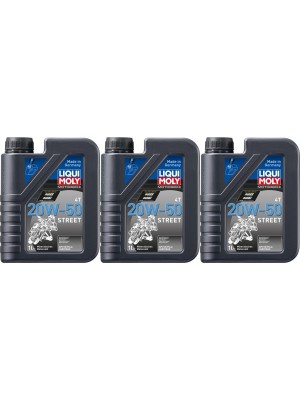 Liqui Moly 1500 Motorbike 4T 20W-50 Motorrad Motoröl Street 3x 1l = 3 Liter