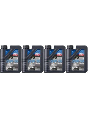 Liqui Moly 1500 Motorbike 4T 20W-50 Motorrad Motoröl Street 4x 1l = 4 Liter