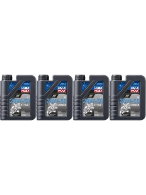 Liqui Moly 1500 Motorbike 4T 20W-50 Motorrad Motoröl Street 4x 1l = 4 Liter