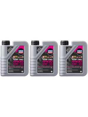 Liqui Moly 3750 5W-30 Top Tec 4400 Motoröl 3x 1l = 3 Liter