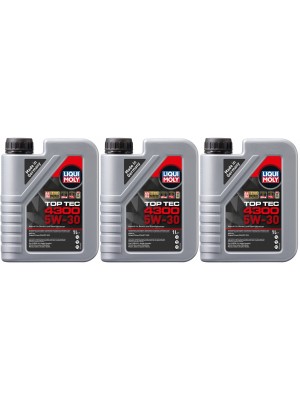 Liqui Moly 3740 5W-30 Top Tec 4300 Motoröl 3x 1l = 3 Liter