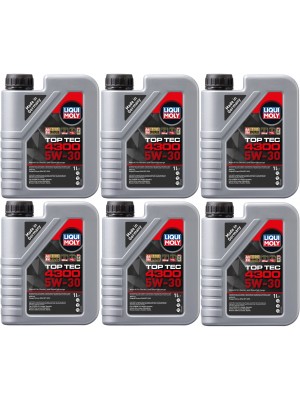 Liqui Moly 3740 5W-30 Top Tec 4300 Motoröl 6x 1l = 6 Liter