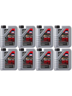 Liqui Moly 3740 5W-30 Top Tec 4300 Motoröl 8x 1l = 8 Liter