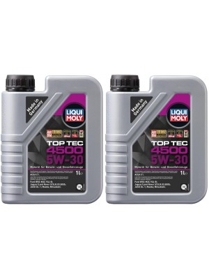 Liqui Moly 3724 5W-30 Top Tec 4500 Motoröl 2x 1l = 2 Liter