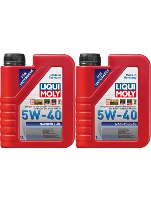 Liqui Moly 1305 Nachfüll Öl 5W-40 Motoröl 2x 1l = 2 Liter