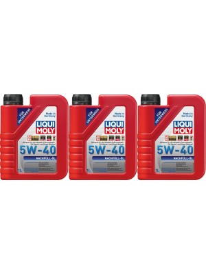 Liqui Moly 1305 Nachfüll Öl 5W-40 Motoröl 3x 1l = 3 Liter