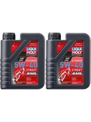 Liqui Moly 2592 Racing Synth 4T Motorrad Motoröl 5W-40 2x 1l = 2 Liter