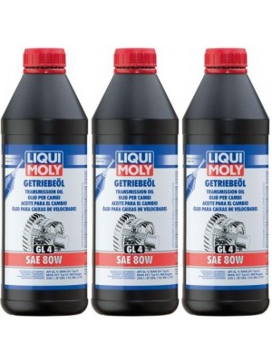 Liqui Moly 1020 Getriebeöl (GL4) SAE 80W 3x 1l = 3 Liter