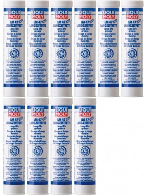 Liqui Moly 3520 LM 47 Langzeitfett + MoS2 Fett Kartusche 10x 400 Gramm