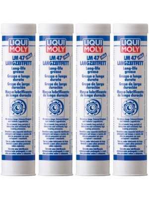 Liqui Moly 3520 LM 47 Langzeitfett + MoS2 Fett Kartusche 4x 400 Gramm