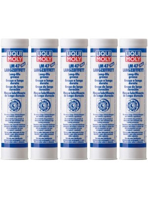 Liqui Moly 3520 LM 47 Langzeitfett + MoS2 Fett Kartusche 5x 400 Gramm
