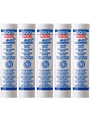 Liqui Moly 3520 LM 47 Langzeitfett + MoS2 Fett Kartusche 5x 400 Gramm