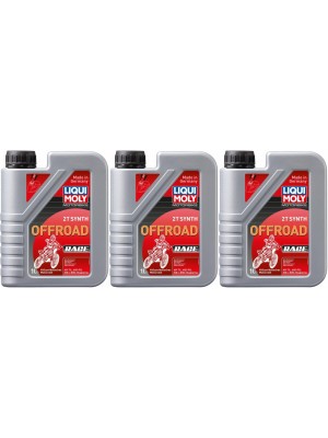 Liqui Moly 3063 Motorbike 2T Synth Offroad Race Motorrad Motoröl 3x 1l = 3 Liter