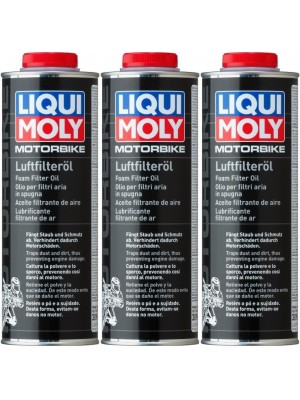 Liqui Moly 3096 Motorrad Luft-Filter-Öl 3x 1l = 3 Liter