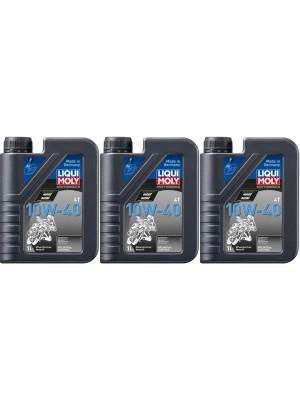 Liqui Moly 3044 Motorbike 4T 10W-40 Basic Street Motorrad Motoröl 3x 1l=3 Liter