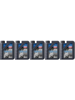 Liqui Moly 3044 Motorbike 4T 10W-40 Basic Street Motorrad Motoröl 5x 1l=5 Liter