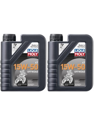 Liqui Moly 3057 Motorbike 4T 15W-50 Offroad Motorrad Motoröl 2x 1l = 2 Liter