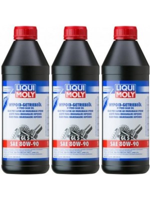 Liqui Moly 4406 Hypoid-Getriebeöl (GL5) SAE 80W-90 Flasche 3x 1l = 3 Liter