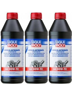 Liqui Moly 4406 Hypoid-Getriebeöl (GL5) SAE 80W-90 Flasche 3x 1l = 3 Liter