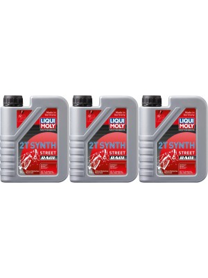 Liqui Moly 1505 Motorbike 2T Synth Street Race Motoröl 3x 1l = 3 Liter