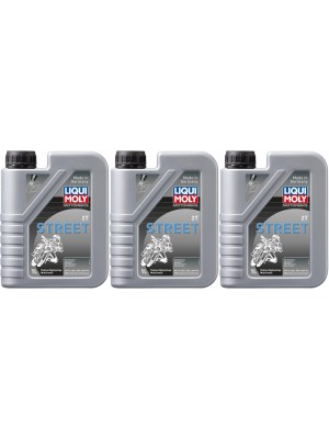 Liqui Moly 1504 Motorbike 2T Street teilsynthetisches Motoröl 3x 1l = 3 Liter