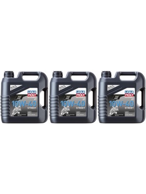 Liqui Moly 1243 Street 4T 10W-40 Motorrad Motoröl 3x 4l = 12 Liter