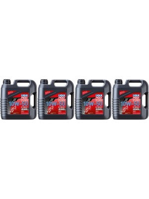 Liqui Moly 1686 Racing Synth Street Race 4T 10W-50 Motoröl 4x 4l = 16 Liter