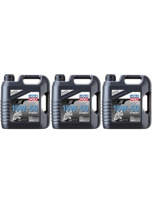 Liqui Moly 1689 Motorbike 4T 15W-50 Street Motorrad Motoröl 3x 4l = 12 Liter