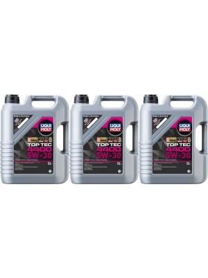 Liqui Moly 3751 5W-30 Top Tec 4400 Motoröl 3x 5 = 15 Liter