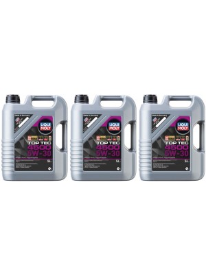 Liqui Moly 3729 5W-30 Top Tec 4500 Motoröl 3x 5 = 15 Liter