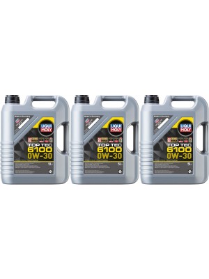 Liqui Moly 20771 Top Tec 6100 0W-30 Motoröl 3x 5 = 15 Liter