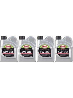 Meguin megol 6512 Motoröl New Generation SAE 5W-30 4x 1l = 4 Liter