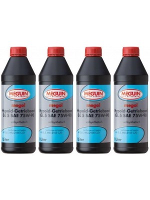 Meguin megol 4650 Hypoid-Getriebeöl GL5 SAE 75W-90 (vollsynth.) 4x 1l = 4 Liter