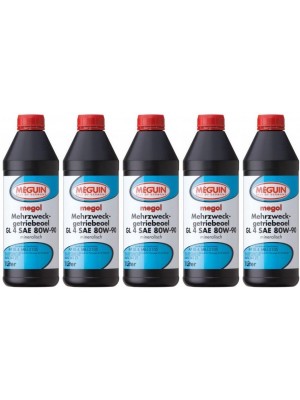Meguin megol 4866 Mehrzweck-Getriebeöl GL4 SAE 80W-90 5x 1l = 5 Liter