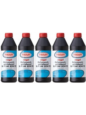 Meguin megol 4866 Mehrzweck-Getriebeöl GL4 SAE 80W-90 5x 1l = 5 Liter