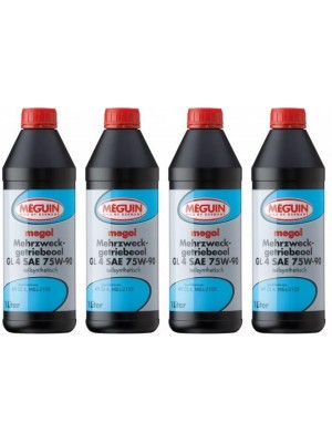 Meguin megol 4867 Mehrzweck-Getriebeöl GL4 SAE 75W-90 4x 1l = 4 Liter