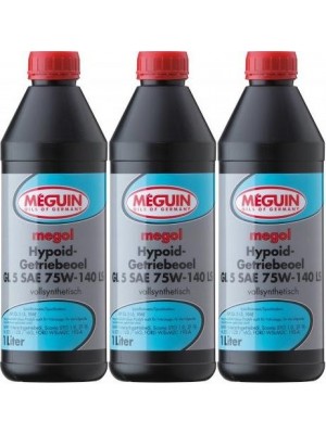 Meguin megol 3536 Hypoid-Getriebeoel GL5 SAE 75W-140 LS 3x 1l = 3 Liter