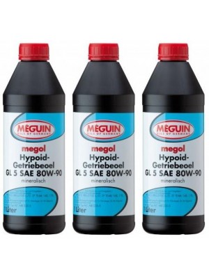 Meguin megol 4868 Hypoid-Getriebeoel GL5 SAE 80W-90 3x 1l = 3 Liter