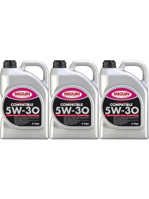 Meguin megol 6562 Motoröl Compatible SAE 5W-30 3x 5 = 15 Liter