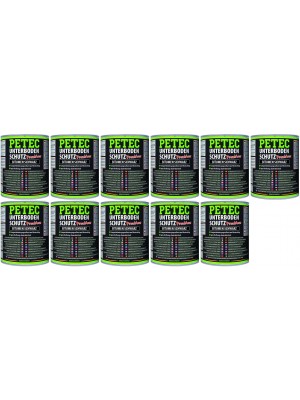 Petec Unterbodenschutz Bitumen Pinseldose schwarz 1000ml 11x 1l = 11 Liter