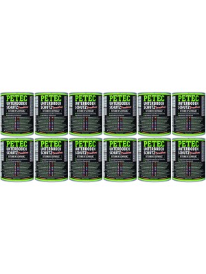 Petec Unterbodenschutz Bitumen Pinseldose schwarz 1000ml 12x 1l = 12 Liter