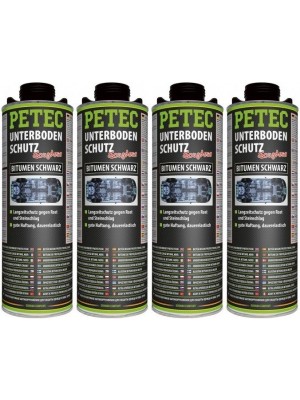Petec Unterbodenschutz Bitumen Saugdose schwarz 1000ml 4x 1l = 4 Liter