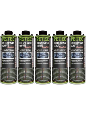 Petec Unterbodenschutz Bitumen Saugdose schwarz 1000ml 5x 1l = 5 Liter