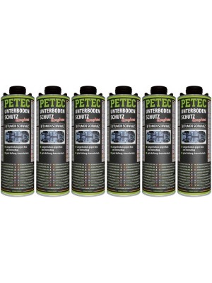 Petec Unterbodenschutz Bitumen Saugdose schwarz 1000ml 6x 1l = 6 Liter