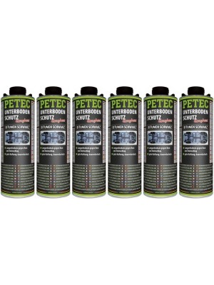 Petec Unterbodenschutz Bitumen Saugdose schwarz 1000ml 6x 1l = 6 Liter