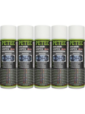 Petec Hohlraumschutz & Konservierung, Spray 5x 500ml