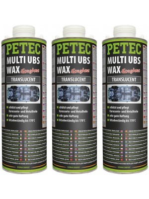 Petec Multi UBS WAX transparent 1000ml Saugdose 3x 1l = 3 Liter